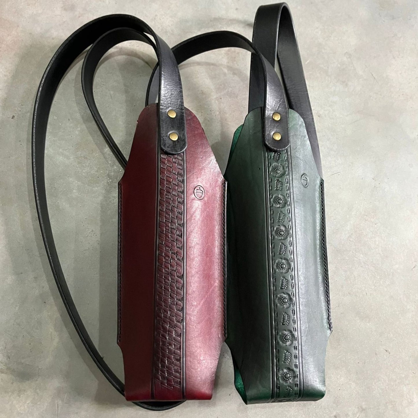 Leather Wine Tote