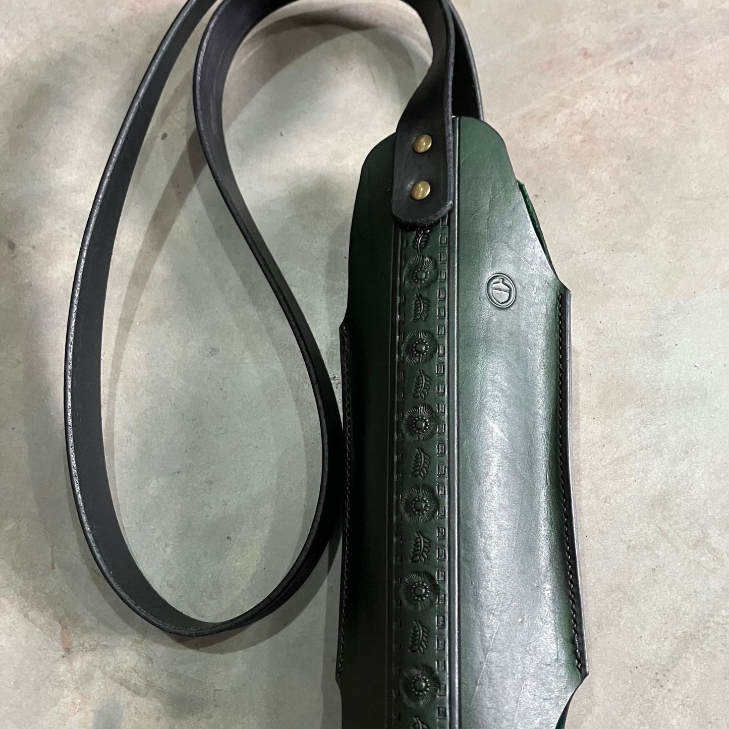 Leather Wine Tote