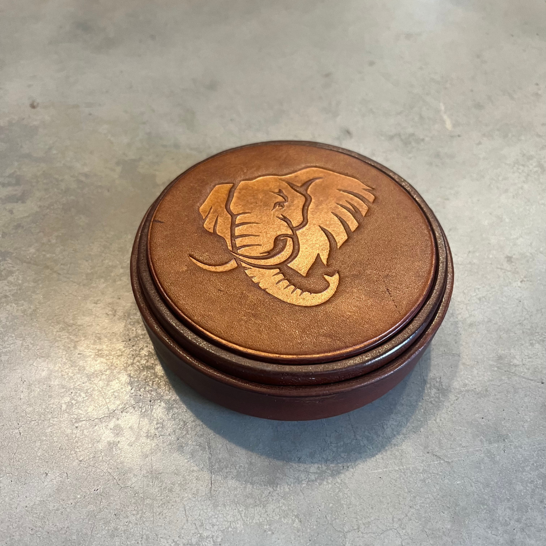 Debossed Big 5 African Leather Coasters