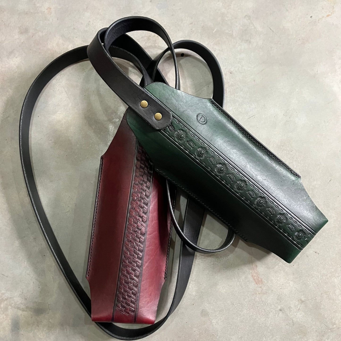 Leather Wine Tote